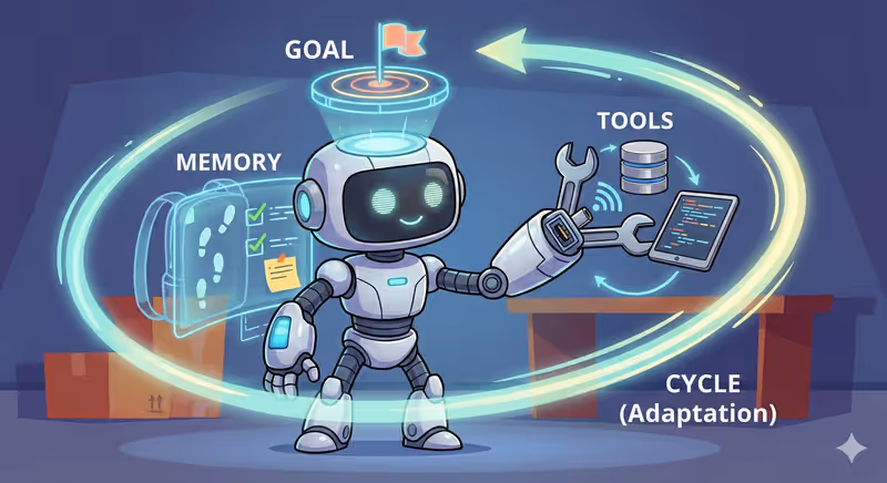 AI agent: Loop: how the agent moves toward a result