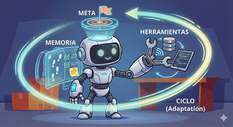 Agente de IA: bucle: cómo el agente avanza hacia el resultado